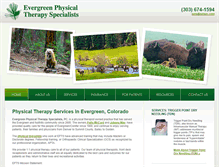Tablet Screenshot of evergreenptspecialists.com